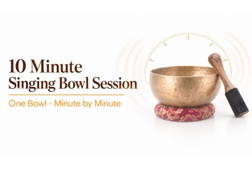 10 Minute Singing Bowl Session With One Bowl - Minute by Minute