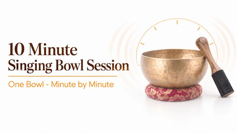 10 Minute Singing Bowl Session With One Bowl - Minute by Minute