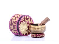 Hand Beaten Tibetan Mantra Singing Bowl – Eyes of Buddha Center – Multiple Sizes