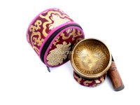 Hand Beaten Tibetan Mantra Singing Bowl – Eyes of Buddha Center – Multiple Sizes