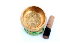 Hand-Casted & Hand-Beaten Embossed Singing Bowl – 4 & 5 Inches (Multiple Sacred Patterns)