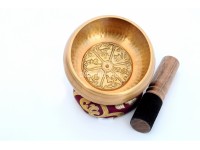 Hand-Casted & Hand-Beaten Embossed Singing Bowl – 4 & 5 Inches (Multiple Sacred Patterns)