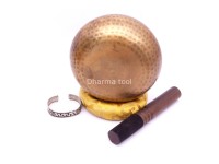6-Inch Hand-Casted & Hand-Beaten Embossed Singing Bowl – Multiple Sacred Patterns