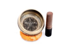 Pure Bronze Embossed Singing Bowl – 4 & 5 Inches (Multiple Sacred Symbols Available)
