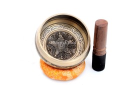 Pure Bronze Embossed Singing Bowl – 4 & 5 Inches (Multiple Sacred Symbols Available)