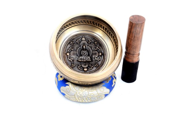 Pure Bronze Embossed Singing Bowl – 4 & 5 Inches (Multiple Sacred Symbols Available)