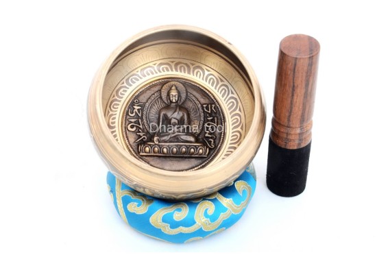 Pure Bronze Embossed Singing Bowl – 4 & 5 Inches (Multiple Sacred Symbols Available)