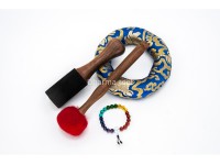 8 Inches Diameter Ganesha Etched Hand-Casted Singing Bowl