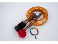 8 Inches Diameter Green Tara Etched Hand-Casted Singing Bowl