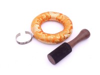 8-Inch Diameter Hindu Om Etched Hand-Casted Singing Bowl