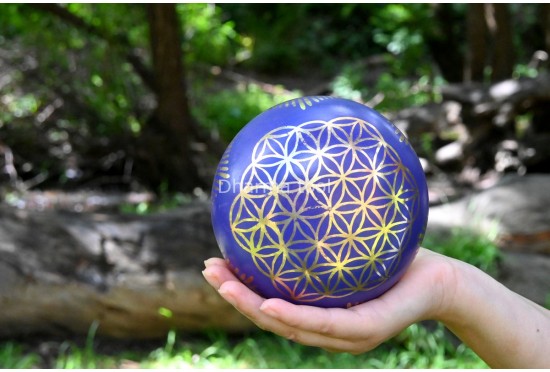 6-Inch Diameter Flower of Life Singing Bowl – Hand-Casted (MultiColor Options)