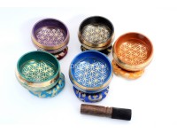 6-Inch Diameter Flower of Life Singing Bowl – Hand-Casted (MultiColor Options)