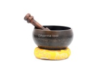 4-Inch Tibetan Mantra Etched Hand-Casted Singing Bowl – Full Mantra Design