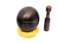 4-Inch Tibetan Mantra Etched Hand-Casted Singing Bowl – Full Mantra Design