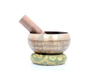 4-Inch Tibetan Mantra Etched Hand-Casted Singing Bowl – Full Mantra Design