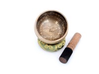 4-Inch Tibetan Mantra Etched Hand-Casted Singing Bowl – Full Mantra Design