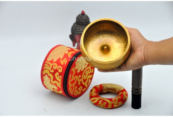 Hand-Casted Lingam Singing Bowl – Plain, Hand-Beaten & Mantra-Carved (3.5" & 4")