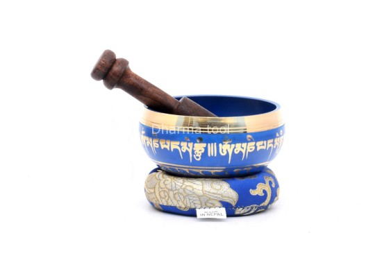 Hand-Casted Mantra Painted Palm Size Singing Bowl – MultiColor(option)