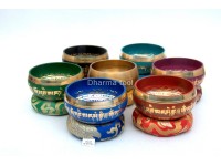 Hand-Casted Mantra Painted Palm Size Singing Bowl – MultiColor(option)