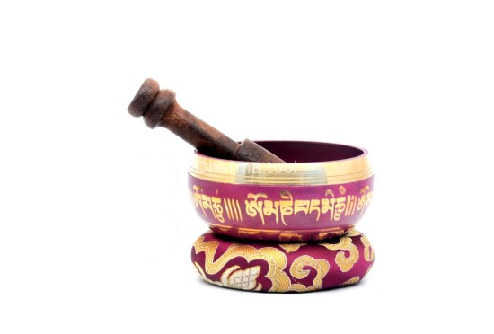 Hand-Casted Mantra Painted Palm Size Singing Bowl – MultiColor(option)