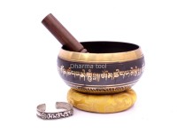 6-Inch Diameter Mantra Painted Singing Bowl – Hand-Casted MultiColor (Option)