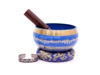 6-Inch Diameter Mantra Painted Singing Bowl – Hand-Casted MultiColor (Option)