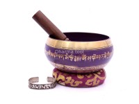 6-Inch Diameter Mantra Painted Singing Bowl – Hand-Casted MultiColor (Option)
