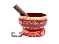 6-Inch Diameter Mantra Painted Singing Bowl – Hand-Casted MultiColor (Option)