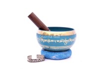6-Inch Diameter Mantra Painted Singing Bowl – Hand-Casted MultiColor (Option)