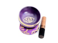 Hand-Casted Chakra Painted Singing Bowl – Multi-Size – Chakra Symbol Center