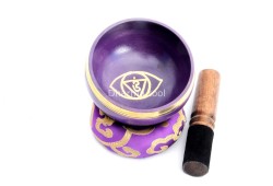 Hand-Casted Chakra Painted Singing Bowl – Multi-Size – Chakra Symbol Center