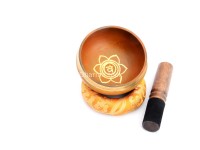 Hand-Casted Chakra Painted Singing Bowl – Multi-Size – Chakra Symbol Center