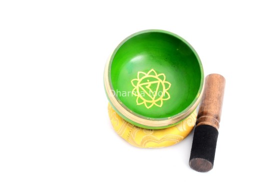 Hand-Casted Chakra Painted Singing Bowl – Multi-Size – Chakra Symbol Center