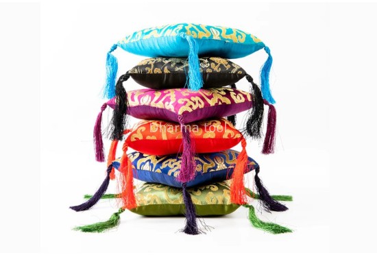 Square Brocade Cushion for Singing Bowls – Multiple Sizes & Colors