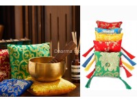 Square Brocade Cushion for Singing Bowls – Multiple Sizes & Colors