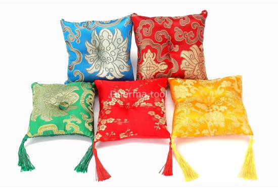 Square Brocade Cushion for Singing Bowls – Multiple Sizes & Colors
