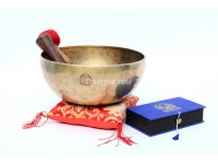 Custom Full Moon Singing Bowl – Gold Finish (DIM) – Hand-Hammered in Nepal