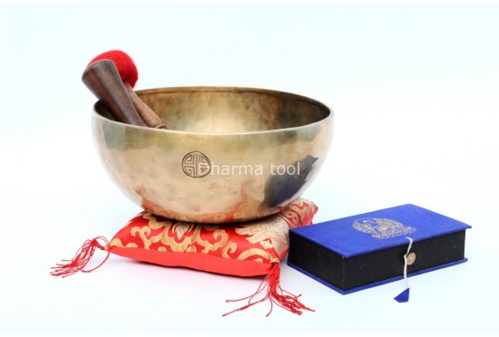 Custom Full Moon Singing Bowl – Gold Finish (DIM) – Hand-Hammered in Nepal