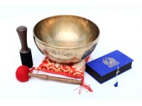 Custom Full Moon Singing Bowl – Gold Finish (DIM) – Hand-Hammered in Nepal