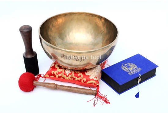 Custom Full Moon Singing Bowl – Gold Finish (DIM) – Hand-Hammered in Nepal