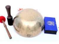 Custom Full Moon Singing Bowl – Gold Finish (DIM) – Hand-Hammered in Nepal