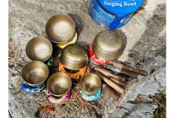 Chakra Healing Singing Bowl Set of 7 – Natural Finish