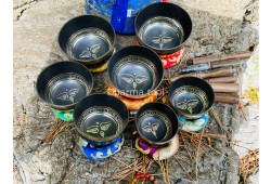 7 Chakra Healing Singing Bowl Set of 7 – Black Painted