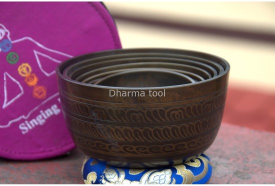 7 Chakra Healing Singing Bowl Set of 7 – Antique Finish