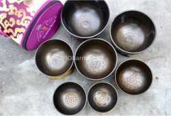 7 Chakra Healing Singing Bowl Set of 7 – Antique Finish