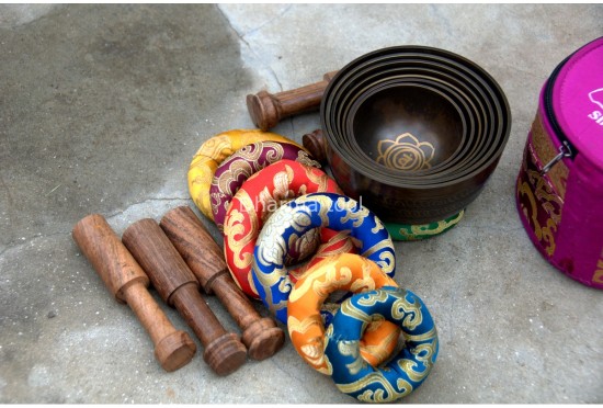 7 Chakra Healing Singing Bowl Set of 7 – Antique Finish