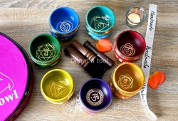 7 Chakra Color Singing Bowl Set   – Chakra Healing Singing Bowl Set