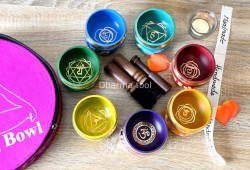 7 Chakra Color Singing Bowl Set   – Chakra Healing Singing Bowl Set