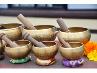 Set of 7 Chakra Hand-Beaten Singing Bowls