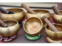 Set of 7 Chakra Hand-Beaten Singing Bowls